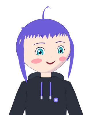Mascot in Periwinkle